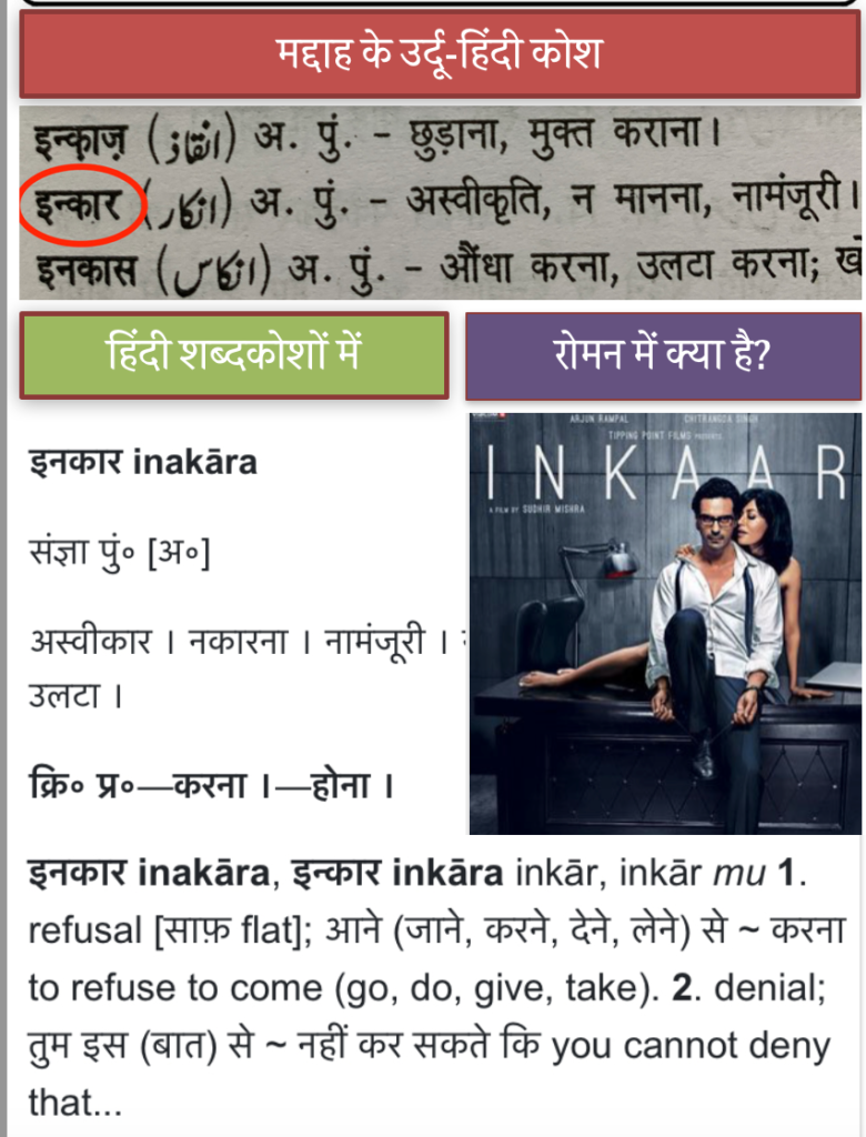 Spelling of Inkaar इनकार or इन्कार or इंकार Refusal